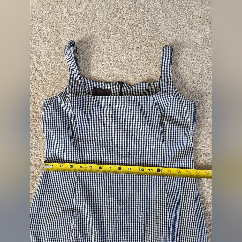 Vintage RALPH Ralph Lauren Black White Gingham Sleeveless Dress Size 10 - Picture 9 of 9
